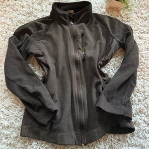 Danskin super cute dark brown fall fleece zip up women’s athletic jacket…